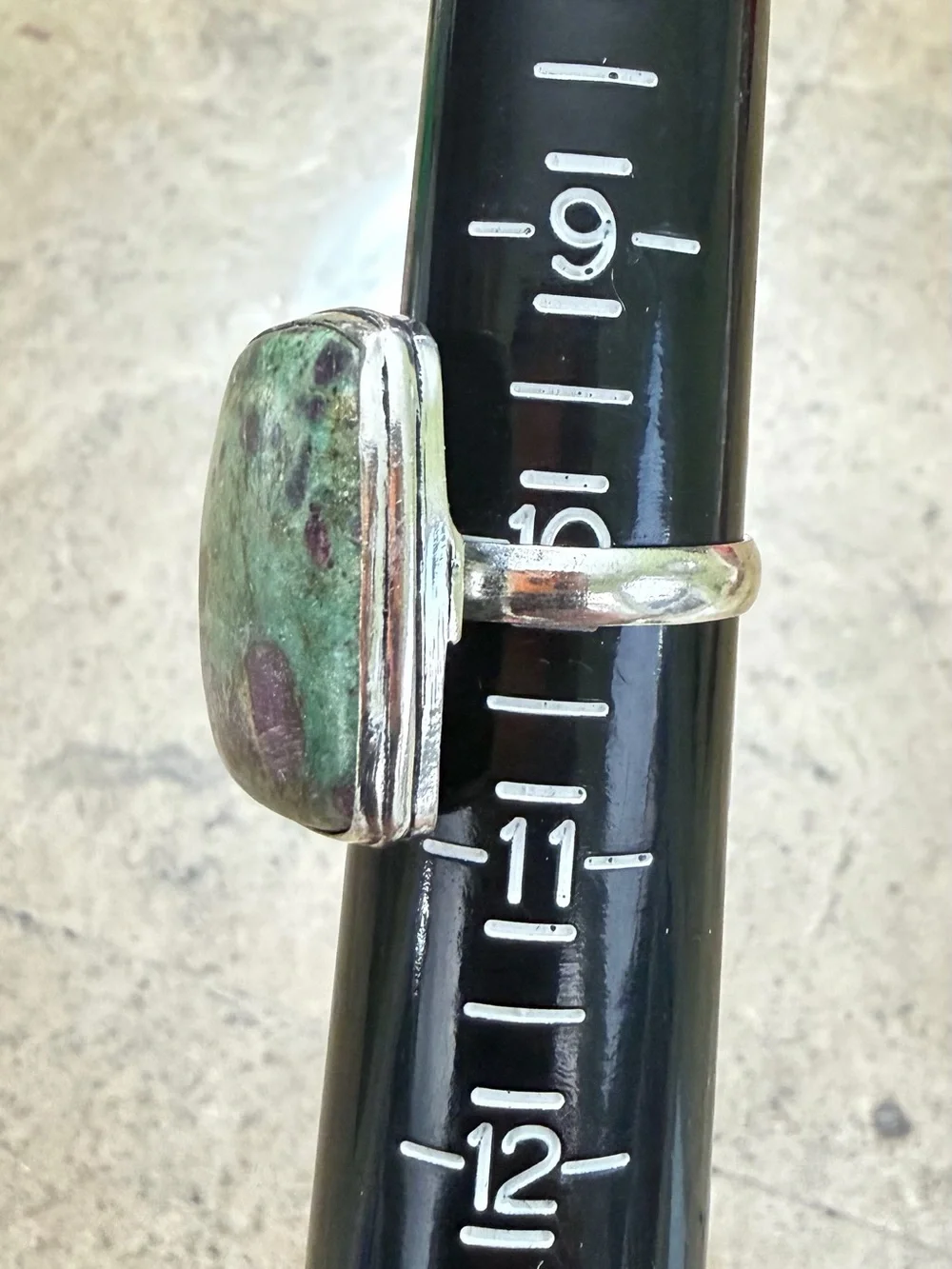 Handcrafted Ruby Zoisite Statement Ring _Sz 10 - Picture 5 of 6
